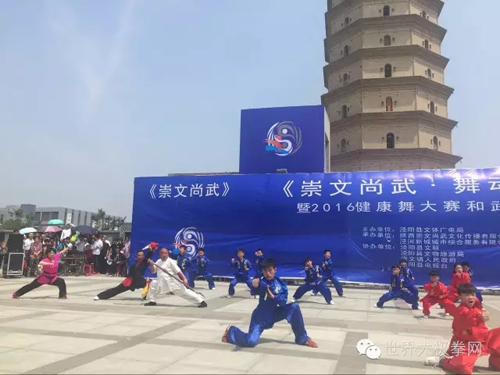 (泾阳县武术协会进行了精彩表演)