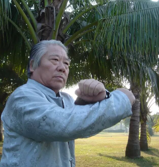 2005年傅声远先生在海口练拳