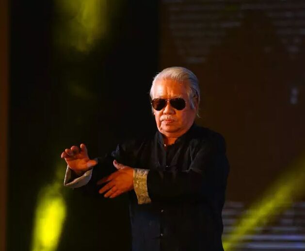 傅声远先生在“三亚南山”世界太极文化节闭幕盛典上表演
