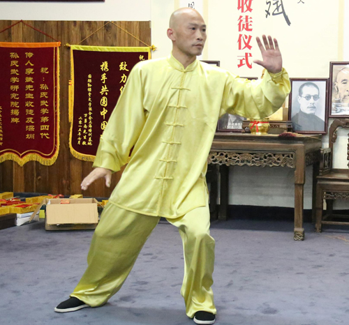 孙氏武学传人沈宝发演示太极
