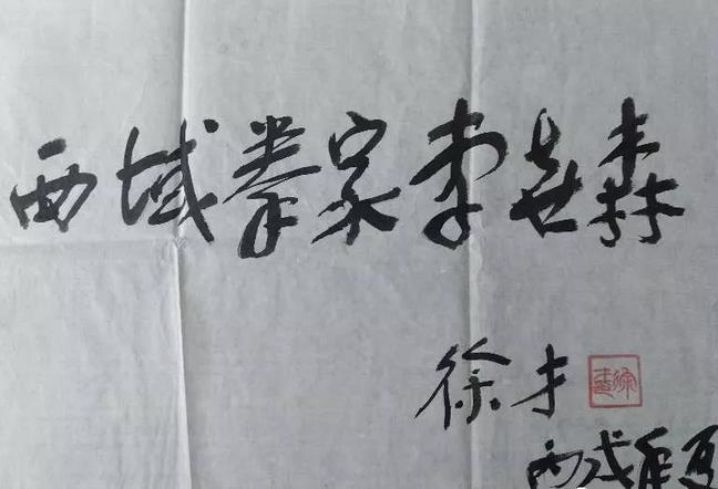 徐老为李世森先生题写-西域拳家李世森